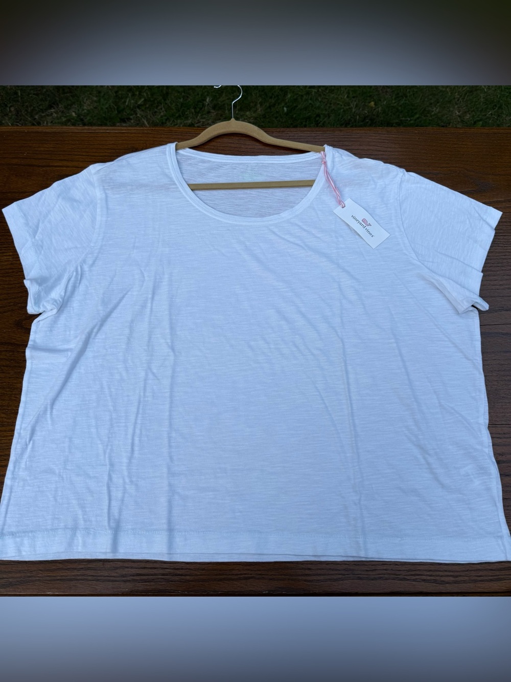Vineyard Vines Pop Stitch Vintage Slub Tee 2X White Cap NWT